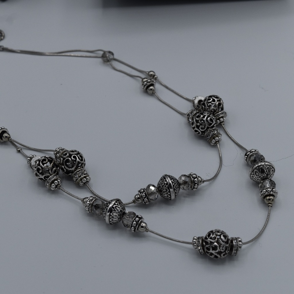 Bella Jack - Silver Two Strand Necklace
